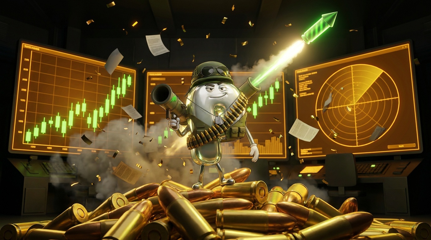 Sergeant P launching a green candlestick from the war room
